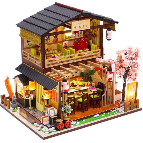 Dollhouse Miniature with Furniture Kit Plus Dust Proof and Music Movement - Asia (1:24 Scale Creative Room Idea) - Main Image