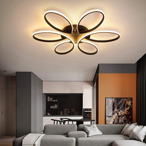 Modern LED Chandelier Light Fixture (90 cm) - Main Image