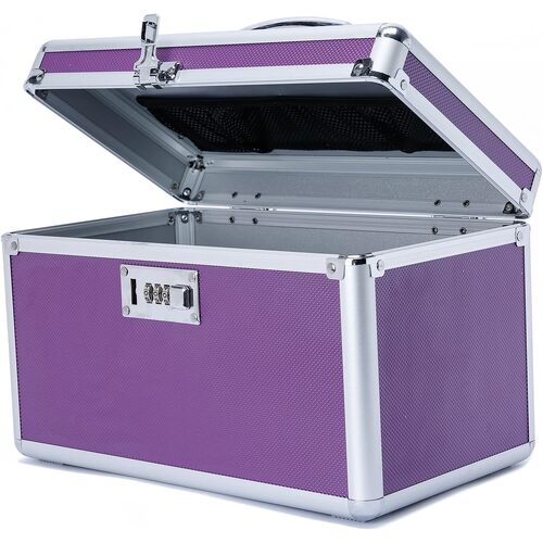 Locking Combination Medicine Box (Purple/Medium) - Main Image