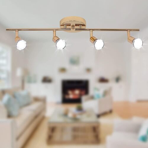 Modern 4-Light Track Lighting Kit LED (Gold) - Main Image