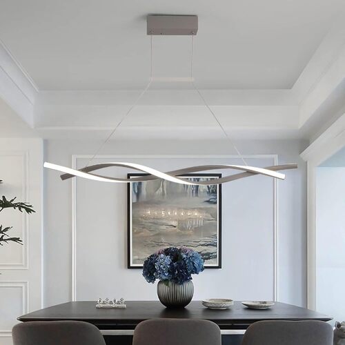 Modern LED Chandelier Lighting (Grey, L120cm) - Main Image