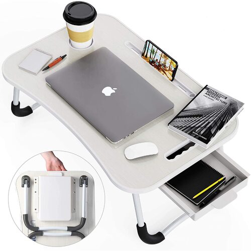 Laptop Bed Desk with Storage and foldable legs for Adults, Kids & Home Office - Main Image