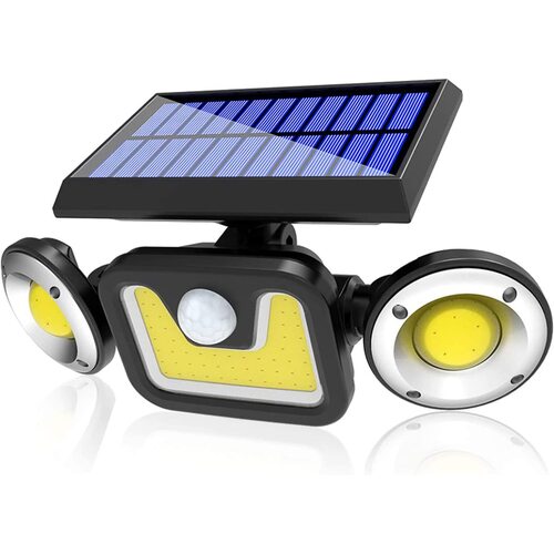 Outdoor Solar Lights with 3 Adjustable Head for Porch Garden Patio - Main Image