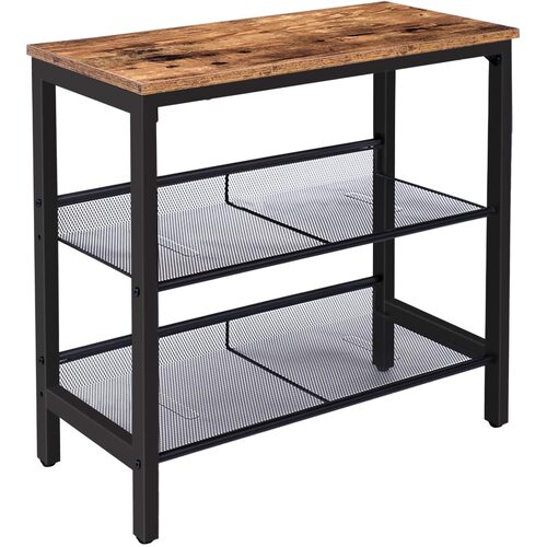 2-Tier Shoe Rack, Industrial Shoe Organizer Storage Bench - Main Image