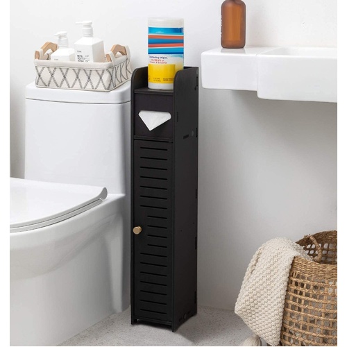 Toilet Paper Roll Holder for Bathroom (Black, 80 cm) - Main Image