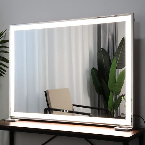 Large Hollywood Makeup Mirror 3 Modes Lighted and Smart Touch Control (92 x 68 cm) - Main Image