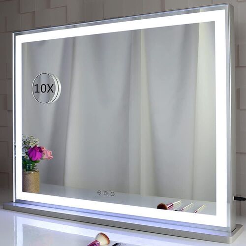 Hollywood LED Makeup Mirror with Smart Touch Control and 3 Colors Dimmable Light (72 x 56 cm) - Main Image