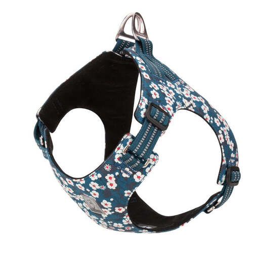 Floral Doggy Harness Saxony Blue M - Main Image