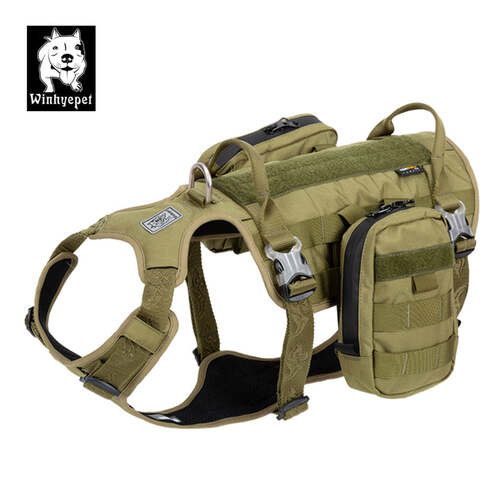 Whinhyepet Military Harness Army Green M - Main Image