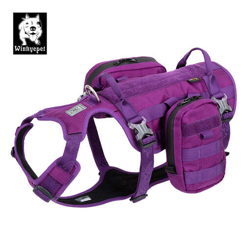 Whinhyepet Military Harness Purple L - Main Image