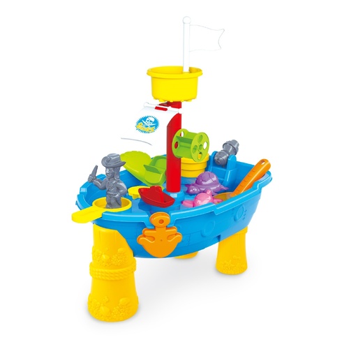Pirate Ship Modelled, Sand and Water Table with 24 Accessories - Main Image