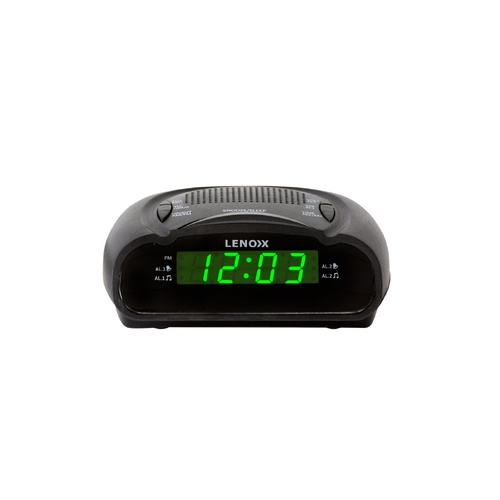 AM/FM Alarm Clock & Radio w/ Green LED Time Numbering - Main Image