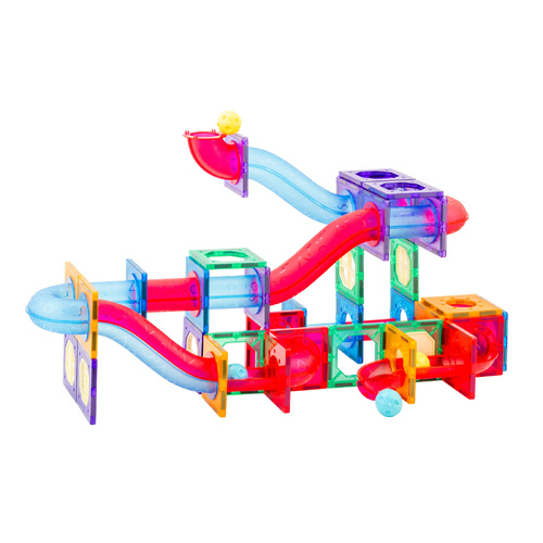 118 Pcs non-toxic STEM Educational, Durable Magnetic Tiles/Puzzle with Storage Bag - Main Image