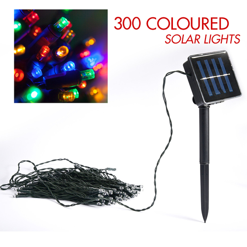 300 Multi Colour Solar LED string lights - Main Image