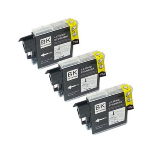 Compatible Premium Ink Cartridges LC39BK  Black Triple Pack - for use in Brother Printers - Main Image