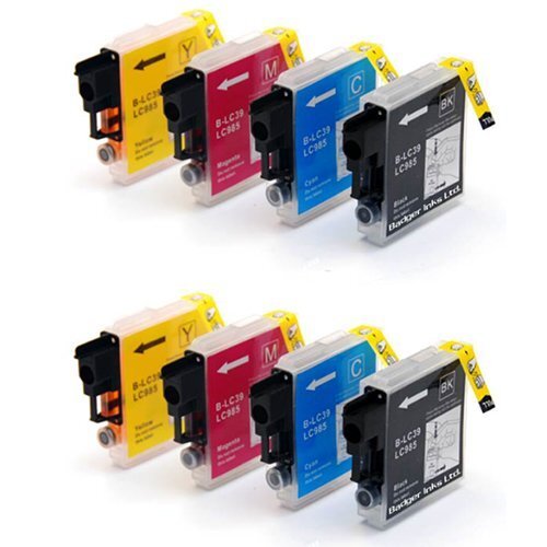 Compatible Premium Ink Cartridges LC39  Set of 8 (Bk/C/M/Y x 2 each) - for use in Brother Printers - Main Image
