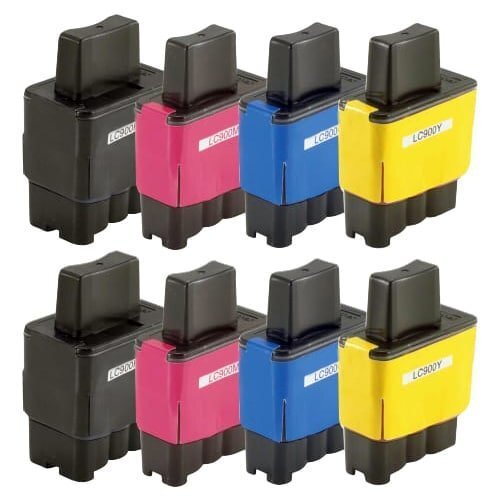 Compatible Premium Ink Cartridges LC47  Set of 8 Inks  (Bk/C/M/Y x 2 each) - for use in Brother Printers - Main Image