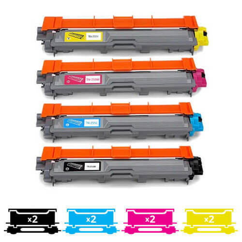 Compatible Premium 2 set x TN251/ TN255 Combo Toner - for use in Brother Printers - Main Image
