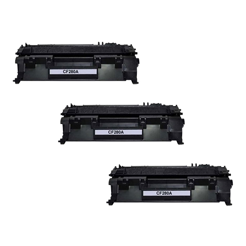Compatible Premium 3 x  80A  Toner Cartridge CF280A - for use in HP Printers - Main Image
