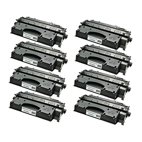 Compatible Premium 8 x 80X Hi Capacity Toner Cartridge (CF280X) - for use in HP Printers - Main Image