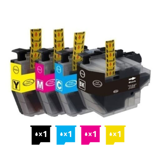 Compatible Premium 4 Pack Brother LC-3319XL Compatible Ink Cartridges Combo (High Yield of Brother LC-3317) [1BK, 1C, 1M, 1Y] - for use in Brother Pri - Main Image