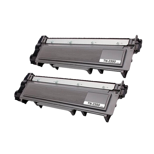 Compatible Premium 2 x TN2350 Black Toner Cartridge - for use in Brother Printers - Main Image