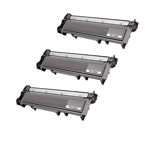 Compatible Premium 3 x TN2350 Black Toner Cartridge - for use in Brother Printers - Main Image