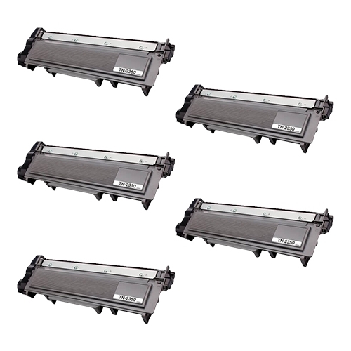 Compatible Premium 5 x TN2350 Black Toner Cartridge - for use in Brother Printers - Main Image