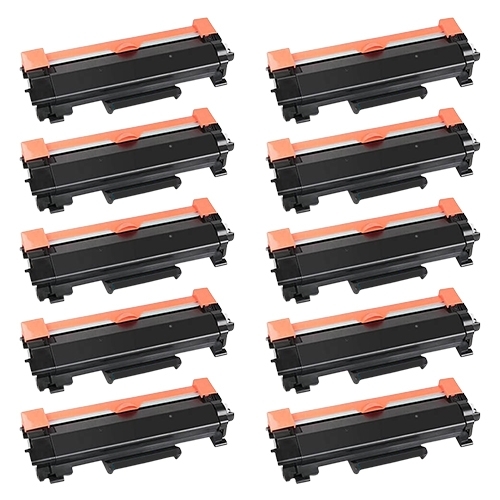 Compatible Premium 10 x TN2450 Black Toner Cartridge - for use in Brother Printers - Main Image