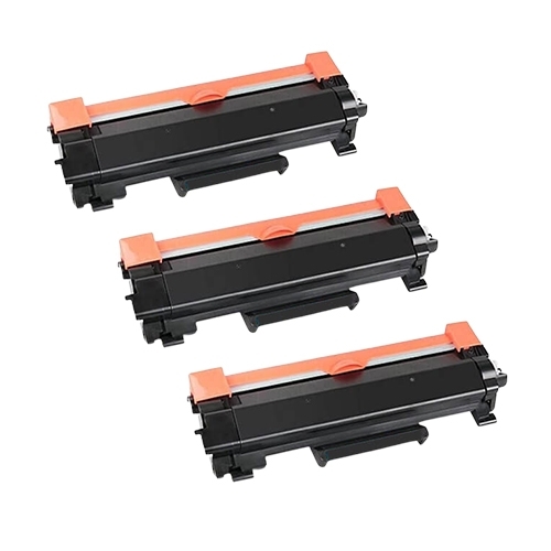 Compatible Premium 3 x TN2450 Black Toner Cartridge - for use in Brother Printers - Main Image