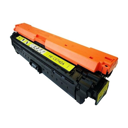 Compatible Premium Toner Cartridges CE742A (307A) Yellow Toner Cartridge - for use in Canon and HP Printers - Main Image