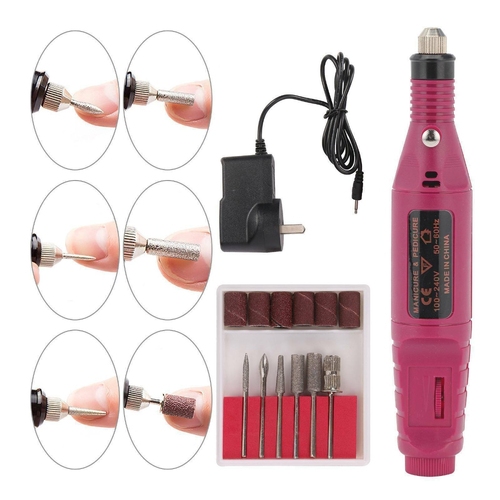 Electric Nail Drill Bits 12File Tool Kit Machine Acrylic Manicure Art Pen Shaper - Main Image