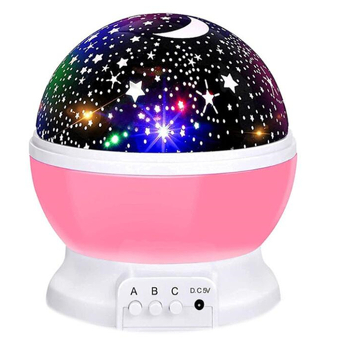 LED Night Star Galaxy Projector Light Rotating Starry Lamp Pink - Main Image