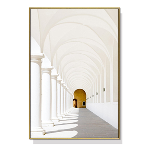 Wall Art 70cmx100cm Long Corridor Style A Gold Frame Canvas - Main Image