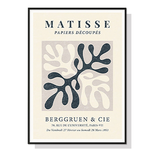 Wall Art 70cmx100cm Henri Matisse Black Frame Canvas - Main Image
