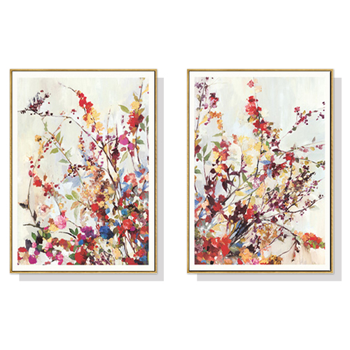 Wall Art 50cmx70cm Coming Spring 2 Sets Gold Frame Canvas - Main Image