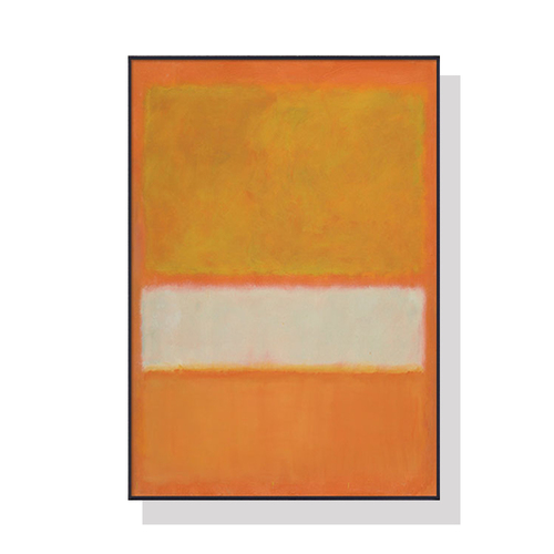 Wall Art 70cmx100cm Yellow By Mark Rothko Black Frame Canvas - Main Image