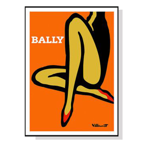 Wall Art 50cmx70cm Orange Legs Black Frame Canvas - Main Image
