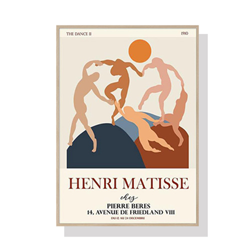 Wall Art 50cmx70cm Dancing by Henri Matisse Wood Frame Canvas - Main Image