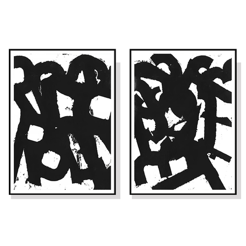 Wall Art 90cmx135cm Rock N Roll 2 Sets Black Frame Canvas - Main Image