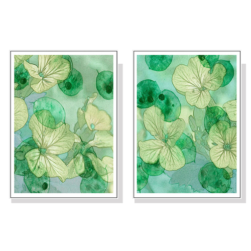 Wall Art 90cmx135cm Zanzibar Gem 2 Sets White Frame Canvas - Main Image
