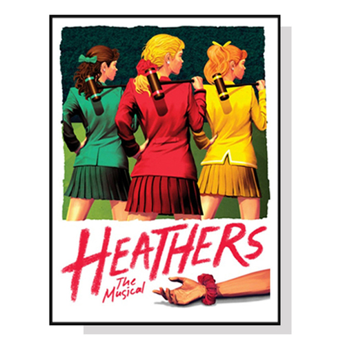 Wall Art 50cmx70cm Heathers The Musical Black Frame Canvas - Main Image
