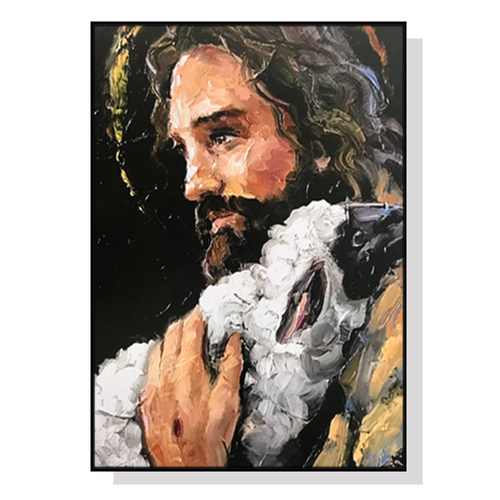 Wall Art 90cmx135cm Back In His Arms Black Frame Canvas - Main Image