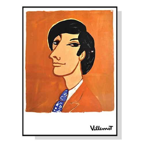 Wall Art 60cmx90cm Villemot 1971 Black Frame Canvas - Main Image
