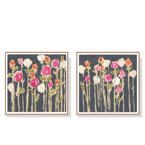 Wall Art 70cmx70cm Laurels Lollies 2 Sets Wood Frame Canvas - Main Image