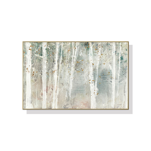 Wall Art 100cmx150cm Forest hang painting style Gold Frame Canvas - Main Image
