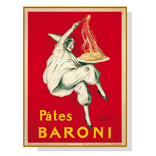 Wall Art 80cmx120cm Pates Baroni Pasta Gold Frame Canvas - Main Image