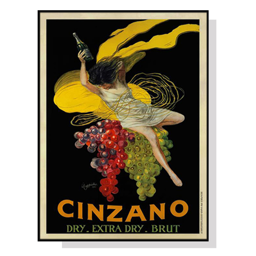 Wall Art 80cmx120cm Cinzano Black Frame Canvas - Main Image