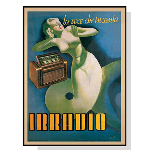Wall Art 90cmx135cm Irradio Cinzano Black Frame Canvas - Main Image