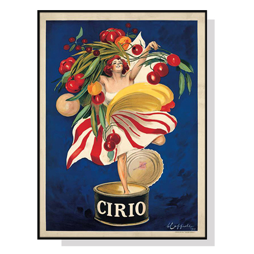 Wall Art 60cmx90cm Cirio By Leonetto Cappiello Black Frame Canvas - Main Image